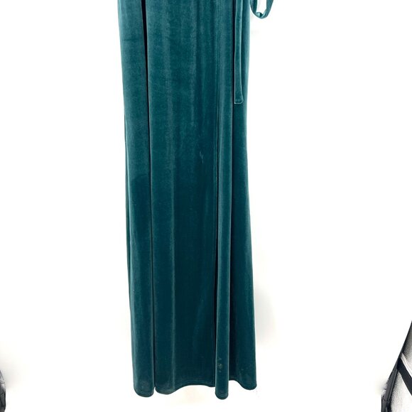 Celebrate DB Studio Green Velvet Short Sleeve Maxi Dress Women's 8 - Picture 3 of 6